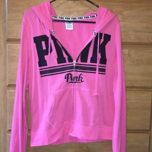 PINK full zip hoodie